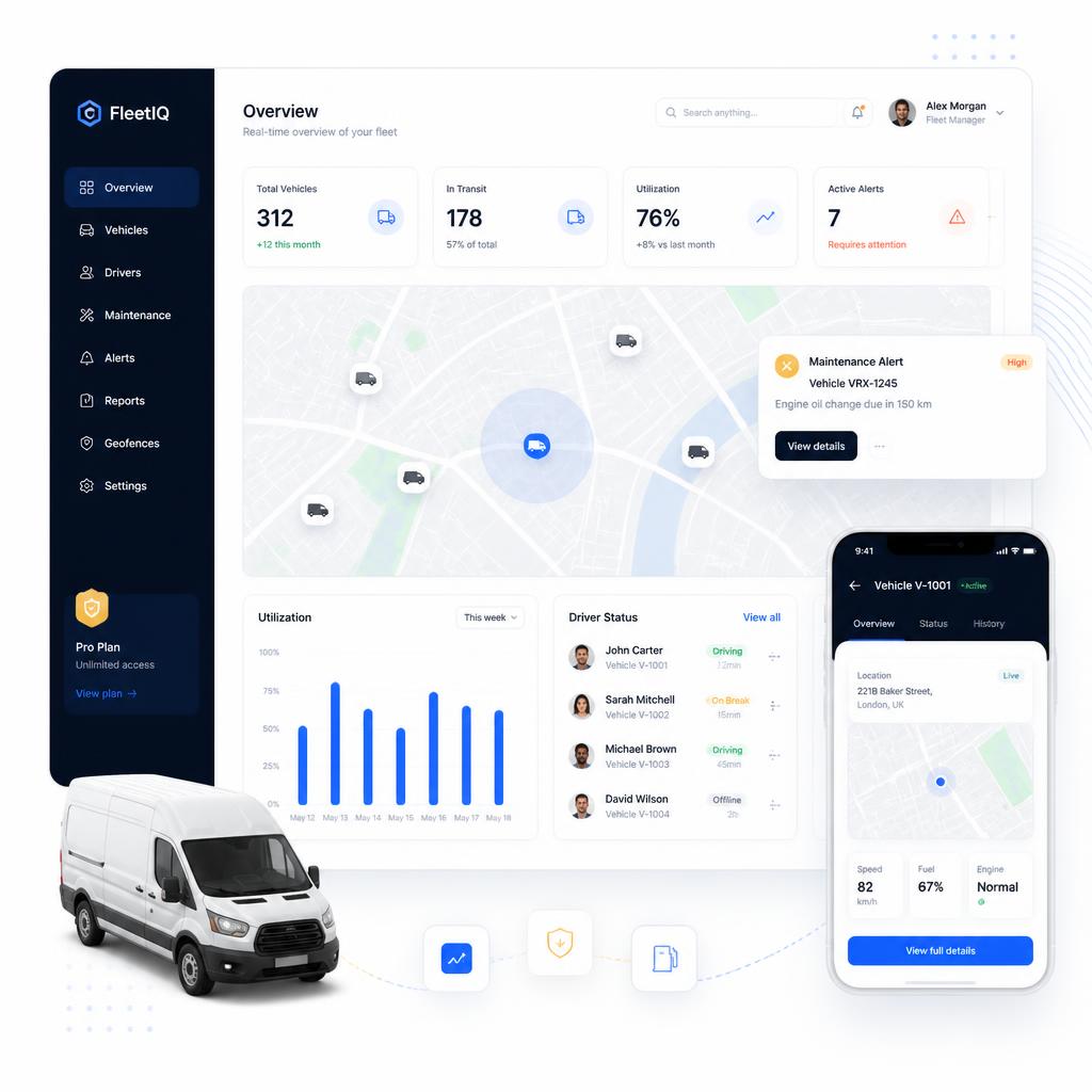 Fleet Management Software — Run your vehicles, drivers and maintenance in one place